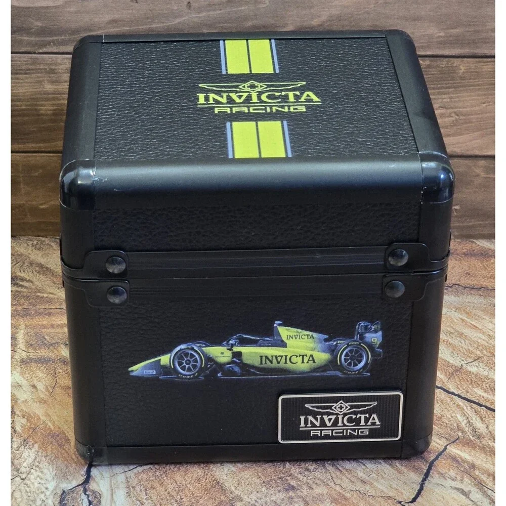 Invicta Racing 1-Slot Black Aluminum Watch Storage Presentation Box IPM645-BLK